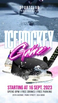 ice hockey game Reel do Instagram template