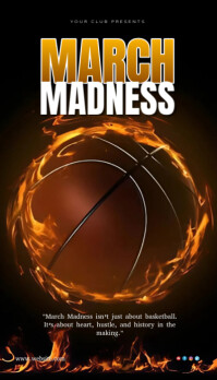 Illustrative Black Background Maximalist March Madness  Business Card template
