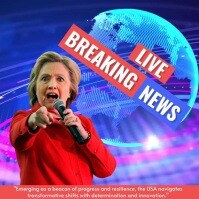 live breaking news Publicación de Instagram template