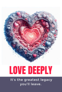 Love deeply Affiche template