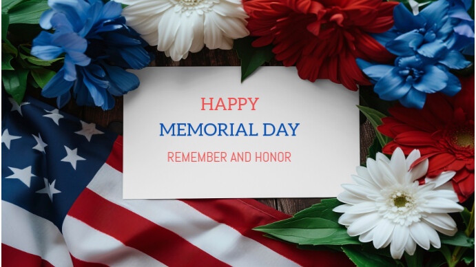 Memorial day frame design template Omslagfoto YouTube-kanaal