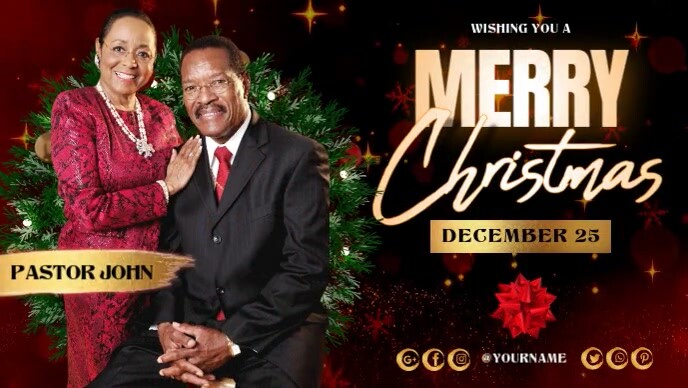 Merry Christmas church design template Miniatura do YouTube