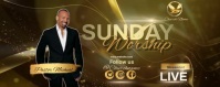 modern ELEGANT church ad design template Twitch Profile Banner