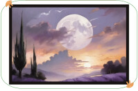Moon light evening Label template
