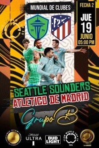 Mundial de clubes 2025  grupo b poster template