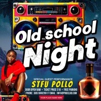 Old School Night Party Video Instagram-Beitrag template