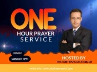 One Hour Prayer Flyer Template Yard Sign