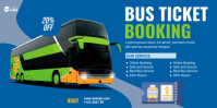 Online Bus Ticket Services Ad Template