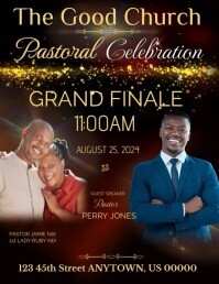 Pastoral Anniversary Flyer (format US Letter) template