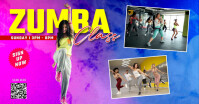 Pink Gradien Zumba Classes Gambar Bersama Facebook template