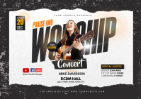 praise concert Postcard template