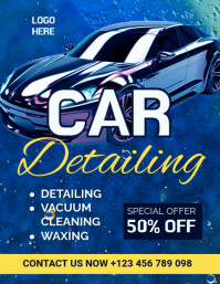 Professional Car Detailing Service Template Рекламная листовка (US Letter)