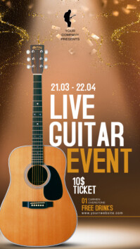 Professional Live Guitar Event Instagram Story template