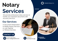 Professional Notary Services Poster A5 template