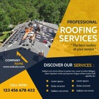 professional roofing services instagram post template