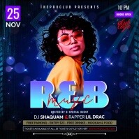R&B Music Club Party Instagram Post template