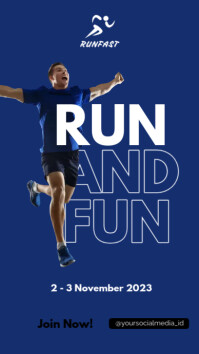 run and fun template Instagram Story