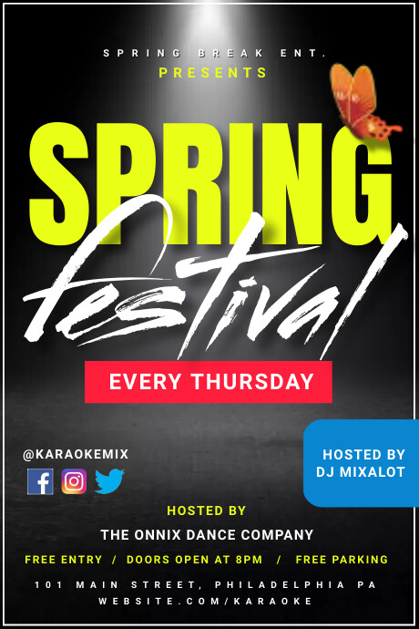 Spring festival Gráfico de Tumblr template