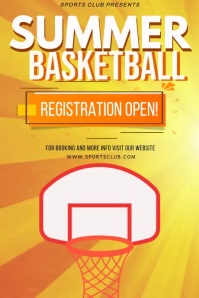 Summer Basketball Template Poster