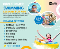 Swimming Course Medium Rectangle Post template