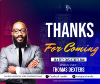 Thank you note Large Rectangle template