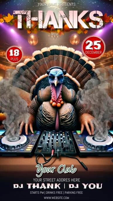 THANKSGIVING PARTY BASH TEMPLATE Instagram-verhaal