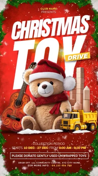 toy drive instagram story template