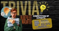 Trivia Night Banner Facebook Event Cover template
