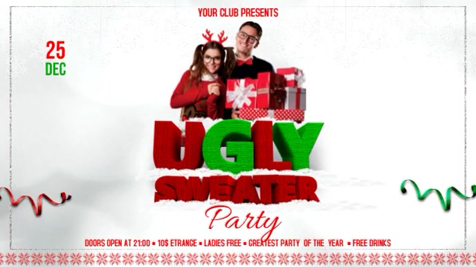 Ugly Sweater Digital Display template