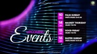 Upcoming Events Schedule Video Ecrã digital (16:9) template