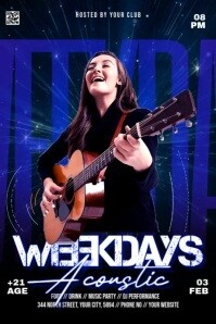 Weekend Acoustics Poster template
