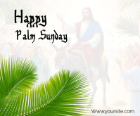 White Joyful Palm Sunday  Medium Rectangle 中矩形广告 template