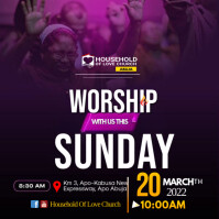 Worship sunday Cuadrado (1:1) template