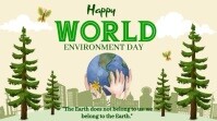 Yellow Floral World Environment Day Video  Di Digital Display (16:9) template