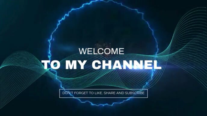 YouTube intro video Welcome to my channel Tampilan Digital (16:9) template